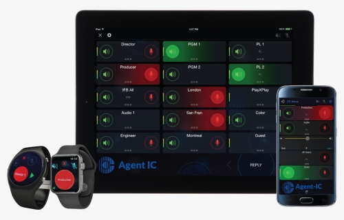 Agent Ic Ipad And Android Ui By Clear-com - Mobile App, HD Png Download, Free Download