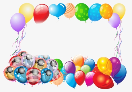 Happy Birthday Balloon Frame Png Free Image - Gambar Balon Ulang Tahun, Transparent Png, Free Download