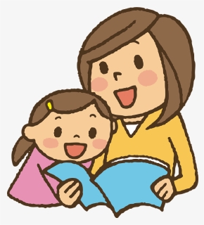 Reading With Mother Clipart - Parent Reading To Child Clipart, HD Png Download, Free Download