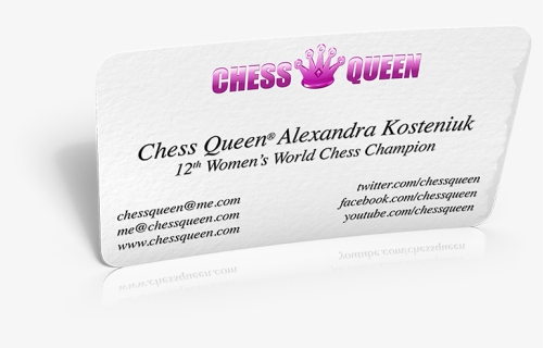 Chess Queen™ Alexandra Kosteniuk - Business Card With Youtube Channel, HD Png Download, Free Download