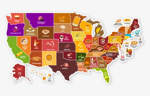 Top Must-try Food By State - States That Closed Gun Stores, HD Png Download, Free Download