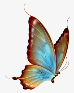 Borboleta Realista Azul 2 - Transparent Background Butterfly Clipart, HD Png Download, Free Download