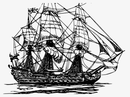 Old Sailing Ships Clipart White, HD Png Download, Free Download