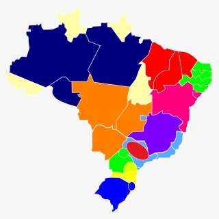 Mapa Brasil Clip Art - Brazil Map Transparent, HD Png Download, Free Download