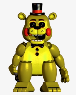 Golden Toy Freddy - Cartoon, HD Png Download, Free Download