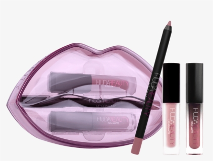 Matte & Cream Lip Set - Huda Beauty Lipstick Pack, HD Png Download, Free Download