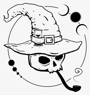 Skull Wizard Drawing, HD Png Download, Free Download