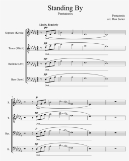 Standing By Sheet Music Composed By Pentatonix Arr - Horn Noten, HD Png Download, Free Download