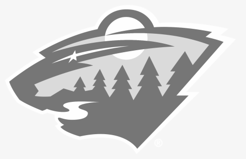Minnesota Wild Logo Black And White - Black Minnesota Wild Logo, HD Png Download, Free Download