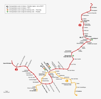 Map Of Lille Metro - Metro Lille, HD Png Download, Free Download