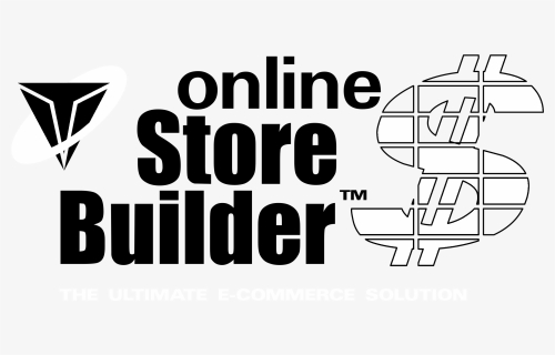 Online Store Builder Logo Black And White - Drawing, HD Png Download, Free Download