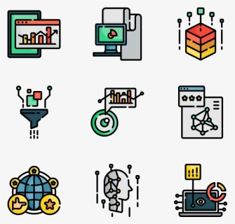 Big Data Free Icons Vector, HD Png Download, Free Download