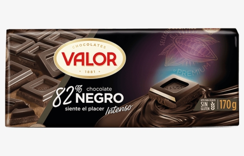 Dark Chocolate 82% Cocoa - Chocolates Valor, HD Png Download, Free Download