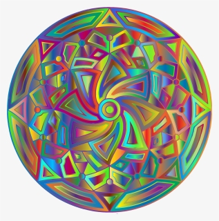 Round Mandala Design Prismatic 2 Clip Arts - Icon, HD Png Download, Free Download