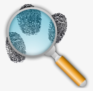 This Free Clipart Png Design Of Fingerprint Search - Magnifying Glass With Fingerprints, Transparent Png, Free Download