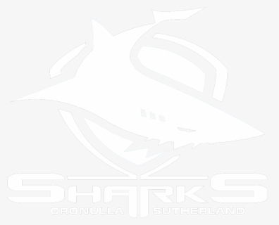 Sharks Nrl , Png Download - Black And White Sharks Logo, Transparent Png, Free Download