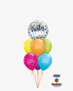 Party Time Bubble Bouquet Large - Gender Reveal Balloons Bouquet, HD Png Download, Free Download