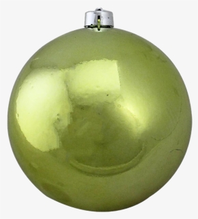 Single Green Christmas Ball Transparent Png - Green Shiny Ornaments, Png Download, Free Download