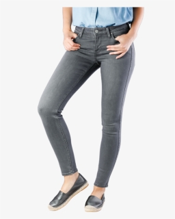 Lee Scarlett Stretch Jeans Grey Jax - Pocket, HD Png Download, Free Download