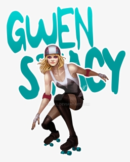 Derby Gwen By Terasart - Roller Derby Fan Art, HD Png Download, Free Download