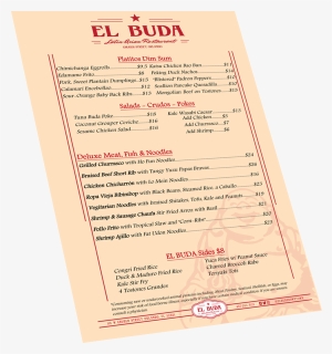 El Buda Menu Graphic - Menu, HD Png Download, Free Download