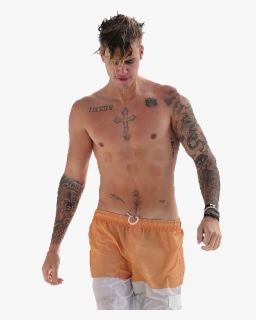 Justin Bieber Topless Png Image - Justin Bieber Without Shirt, Transparent Png, Free Download