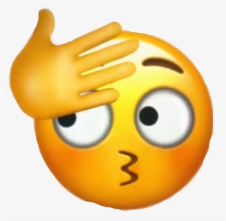 #emoji #oop #meme #sticker #shy #wow #dissapointed - Oop Hand Over Face, HD Png Download, Free Download