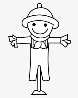 Black And White Scarecrow Clipart 2 By Dawn - Scarecrow Black And White Clipart, HD Png Download, Free Download
