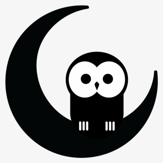 Snowy Owl Clipart Night Owl - Night Owl Black And White, HD Png Download, Free Download