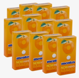 Mentos Orange Now Mints - Mentos Pack Orange, HD Png Download, Free Download