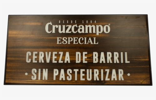 Cruzcampo Wooden Light Sign - Plank, HD Png Download, Free Download