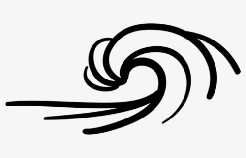 Black Wave Logo - Beach Wave Wave Logo Black And White, HD Png Download, Free Download