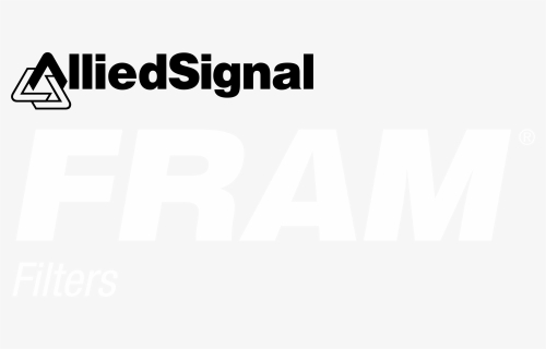 Fram Auto Filters 1 Logo Black And White - Allied Signal, HD Png Download, Free Download