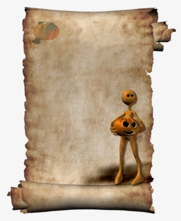 Spooky Halloween Backgrounds Png - Parchment Roll, Transparent Png, Free Download