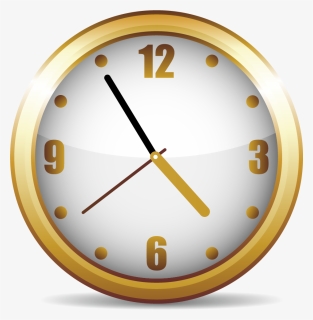 Gold Clock Vector, HD Png Download, Free Download