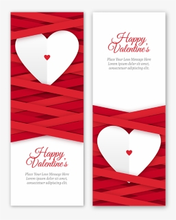 Transparent Tri Fold Brochure Clipart - Vertical Happy Valentines Day Banner, HD Png Download, Free Download