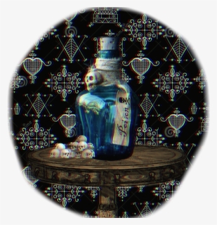#bottleofpoison #poison #bottle #skulls #voodoo #witchcraft - Circle, HD Png Download, Free Download