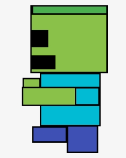 Transparent Minecraft Zombie Clipart - Majorelle Blue, HD Png Download, Free Download