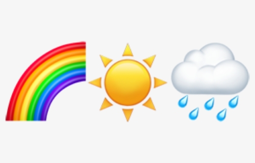 #emoji #emojis #rainbow #sun #rain #weather #awesome, HD Png Download, Free Download