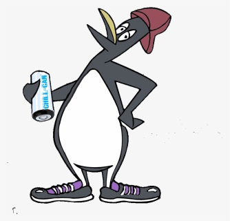 Penguin Right Side - Cartoon, HD Png Download, Free Download