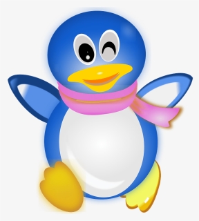 Winking Penguin Clipart - Cartoon, HD Png Download, Free Download