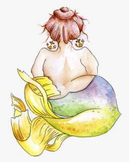 The Fat Mermaid Logo Website - Illustration, HD Png Download, Free Download