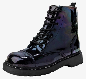 Black Combat Boots Shiny, HD Png Download, Free Download