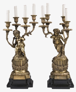 Bronze 19th Century Candelabras - Lamp, HD Png Download, Free Download