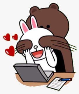 Cony Brown Line Sticker, HD Png Download, Free Download