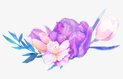 Mq Flower Garden Bouquet Leaves Watercolor - Floral Design, HD Png Download, Free Download