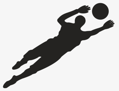 Football Player Clip Art - Goalkeeper Silhouette, HD Png Download, Free Download