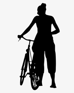 People Bike Silhouette Png, Transparent Png, Free Download