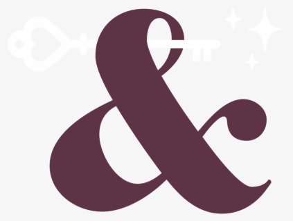 Hitchedxo Iconampersand Plumwhite-01 - Illustration, HD Png Download, Free Download