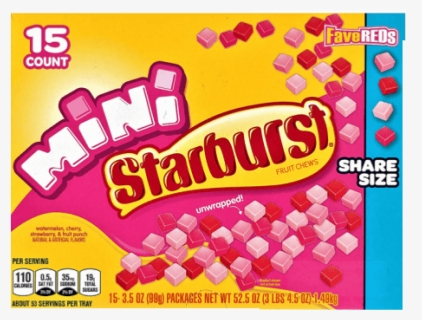 Mini Starburst Mini Favereds Unwrapped Share Size, HD Png Download, Free Download
